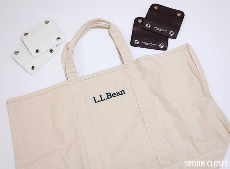 L.L.Beanのグローサリー・トートにハンドルカバーをつけた画像