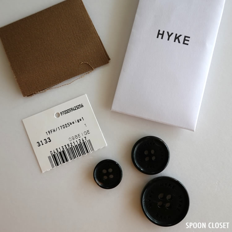 HYKE・ハイクのレディーストレンチコートの3色画像