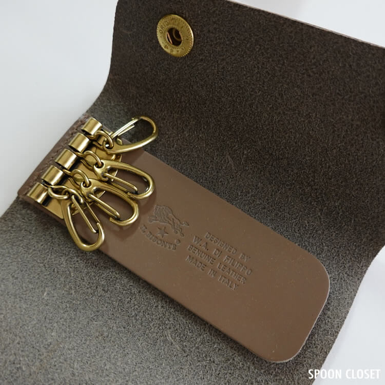 イルビゾンテのスナップボタン3つ折りキーケースの商品画像