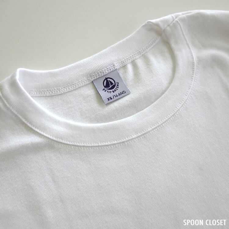 プチバトーの無地クルーネック半袖Tシャツのレディース商品画像