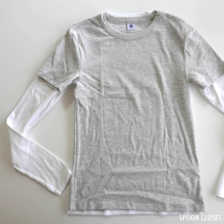プチバトーの無地クルーネック半袖Tシャツのレディース商品画像